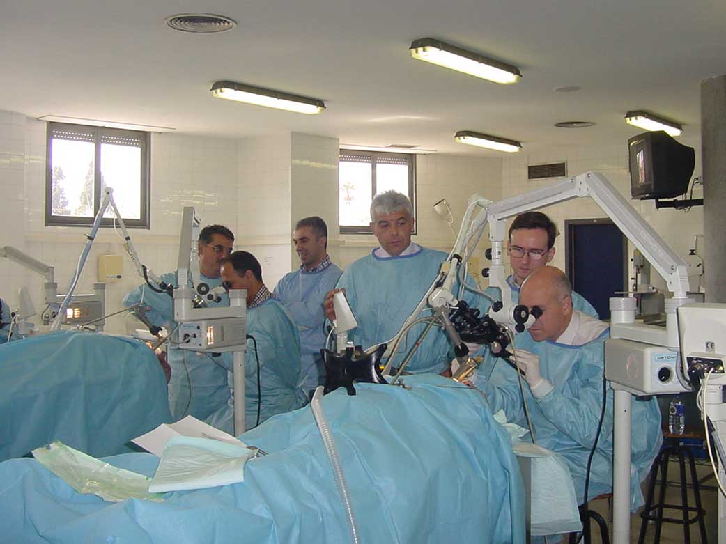 Miscelánea: Sala de disección y prácticas del Curso de Cirugía LASER CO2 del H. de Elche (2005)
